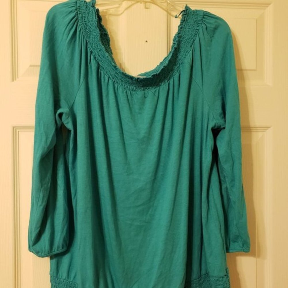 SALE ** NWOT Darling Turquoise Peasant Tunic